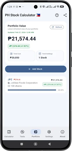 PH Stock Calculator