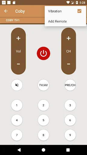 Coby TV Remote