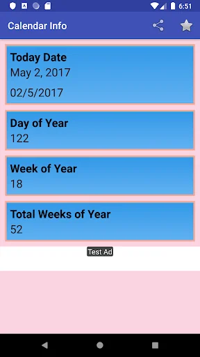 Calendar Info