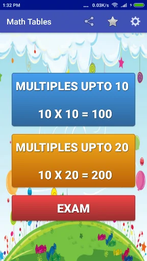 Maths Multiplication Tables screenshot 1