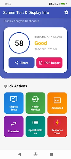 Screen Test & Display Info