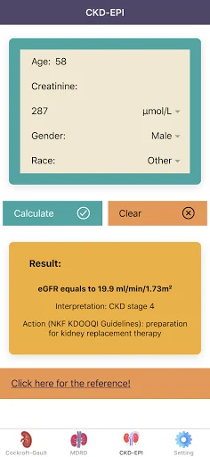 eGFR Calculators Pro screenshot 3