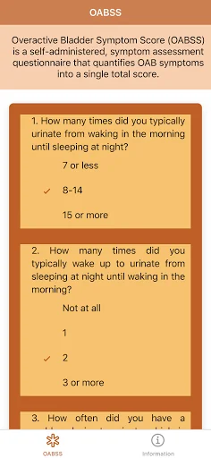 Overactive Bladder Score
