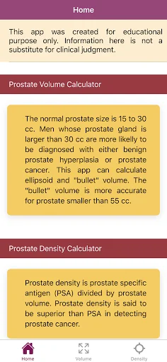 Urology Prostate Calculator