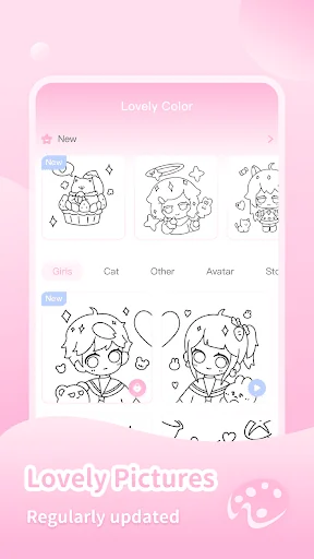 Lovelycolor-Art&Coloring books screenshot 1