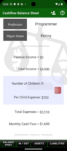 Cashflow Balance Sheet