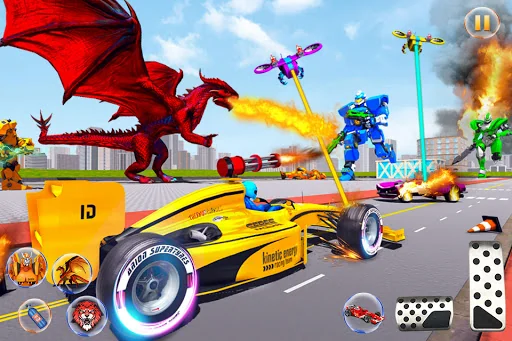 Dragon Robot - Car Robot Game screenshot 2