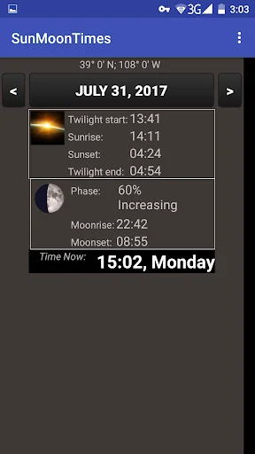 Sun Moon Times