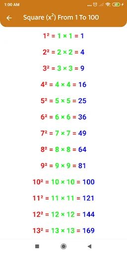 Square, Cube, Root & Factorial screenshot 3