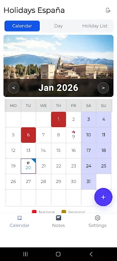 Spain Holiday Calendar 2026