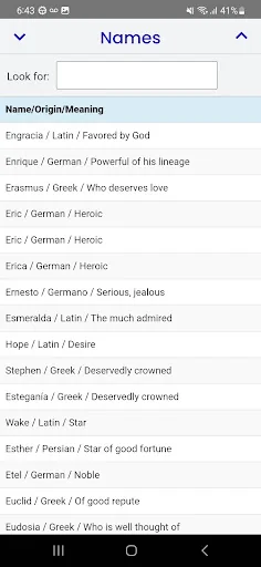 Meaning of Names screenshot 3