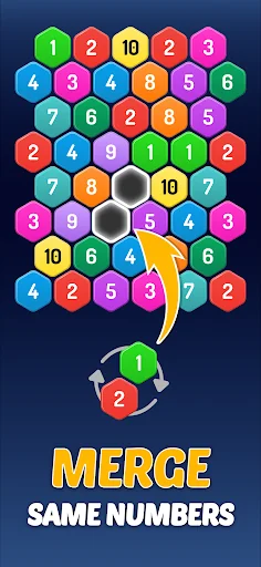 Merge Hexa™ Number Puzzle Game screenshot 1