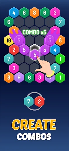 Merge Hexa™ Number Puzzle Game screenshot 3