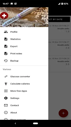 Blood sugar diary App