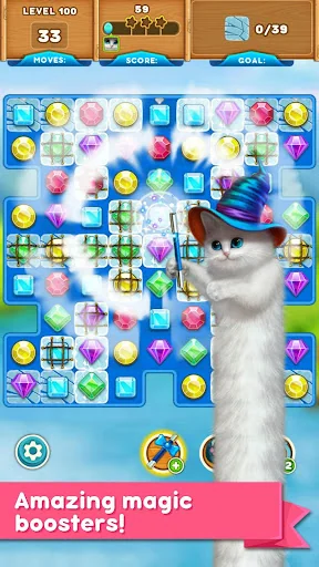 Cute Cats: Classic Match 3 screenshot 2