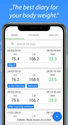Body Weight Diary screenshot 1