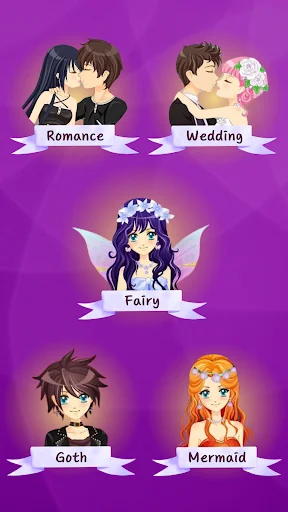 Anime Dress Up Love Kiss Games