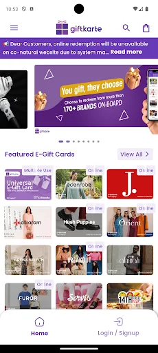 Giftkarte - Send E-Gift Cards