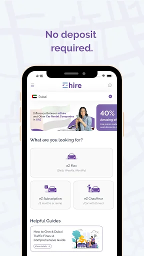 eZhire Car Rental | No Deposit
