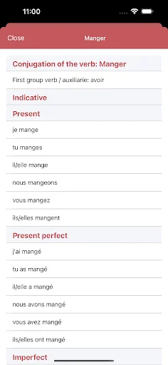 Conjugate French verbs