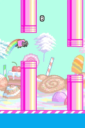 Flappy Nyan: flying cat wings screenshot 1