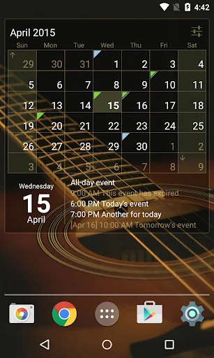 Calendar Widget Month + Agenda screenshot 1
