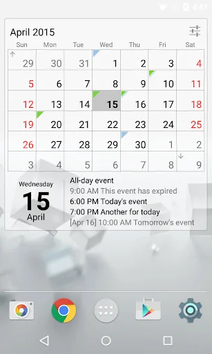 Calendar Widget Month + Agenda screenshot 2