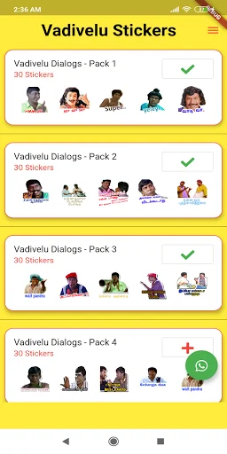 Vadivelu Tamil 400+ Stickers