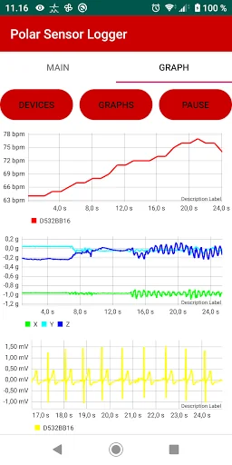 Polar Sensor Logger screenshot 4