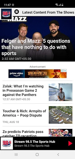 98.5 The Sports Hub screenshot 2