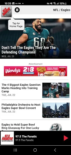 97.5 The Fanatic -Philadelphia screenshot 2