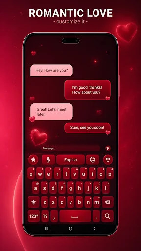 Romantic love red color theme