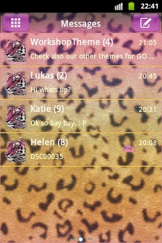 Panther Theme GO SMS screenshot 2