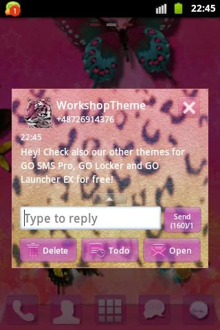 Panther Theme GO SMS screenshot 3