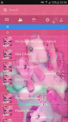 Theme Pink Pony GO SMS PRO screenshot 3