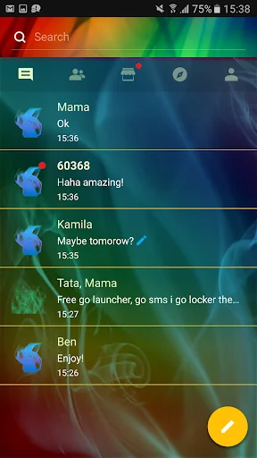 Smoke Fire Theme GO SMS Pro screenshot 1