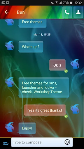 Smoke Fire Theme GO SMS Pro screenshot 2