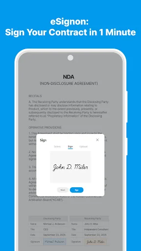 eSignon - Upload & Sign screenshot 1