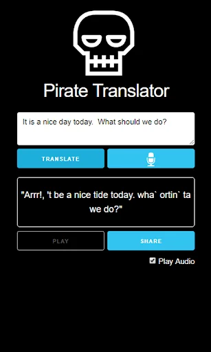 Pirate Translator: Talk like a
