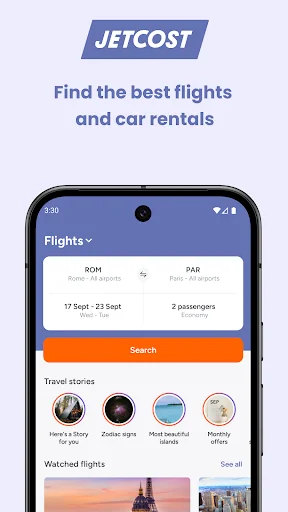 Jetcost: search flights & cars screenshot 1
