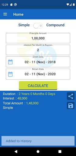 Village Interest Calculator screenshot 2