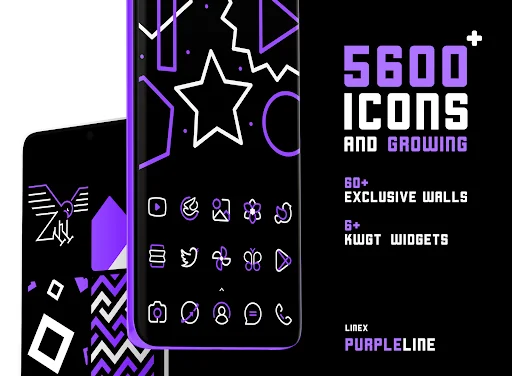 PurpleLine Icon Pack : LineX screenshot 1
