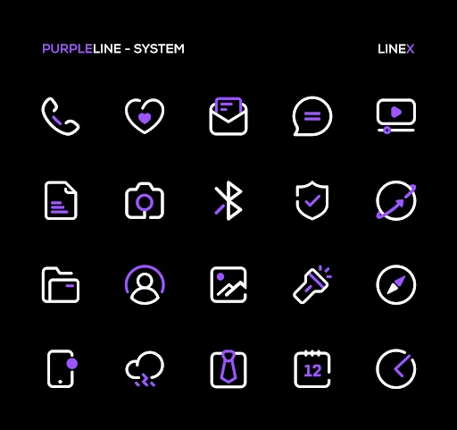 PurpleLine Icon Pack : LineX screenshot 2