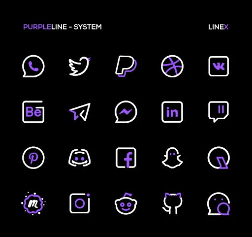 PurpleLine Icon Pack : LineX screenshot 4