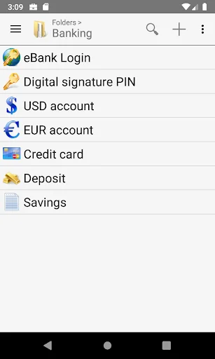 B-Folders Password Manager screenshot 2