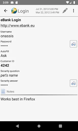 B-Folders Password Manager screenshot 3