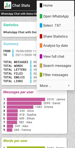 Chat Stats for WhatsApp screenshot 2