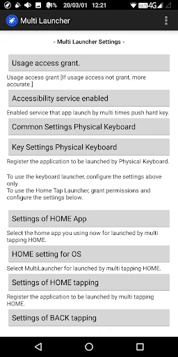 Screen-less launchers