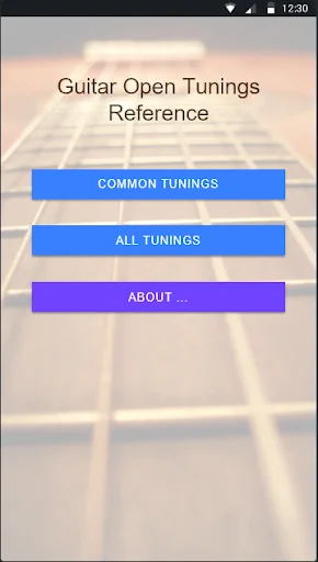Guitar Open Tuning Reference