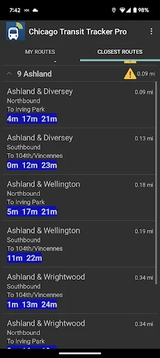 Chicago Transit Tracker Pro screenshot 3
